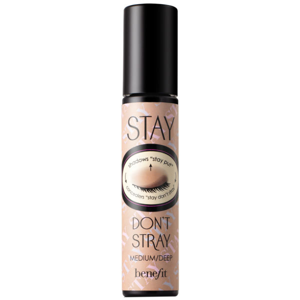A bottle of stay don 't stray makeup setting spray.