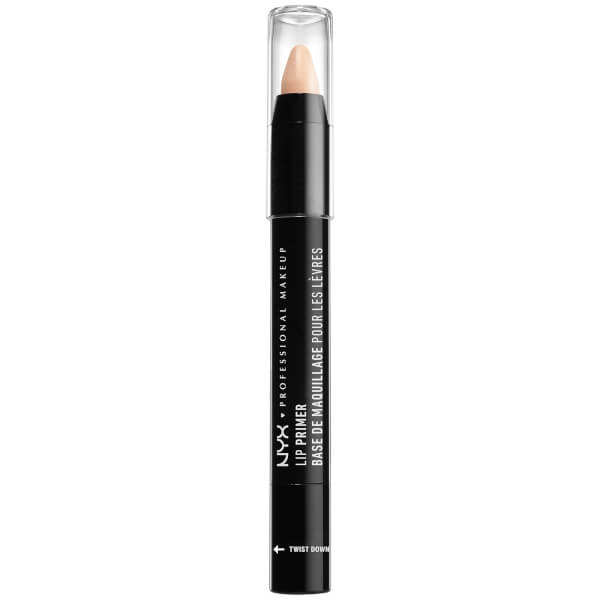 A white stick of makeup with black lid.